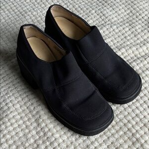 Apostrophe Elegant Black Slip-On Square Toe Y2K Loafers Used with Love Size 7.5